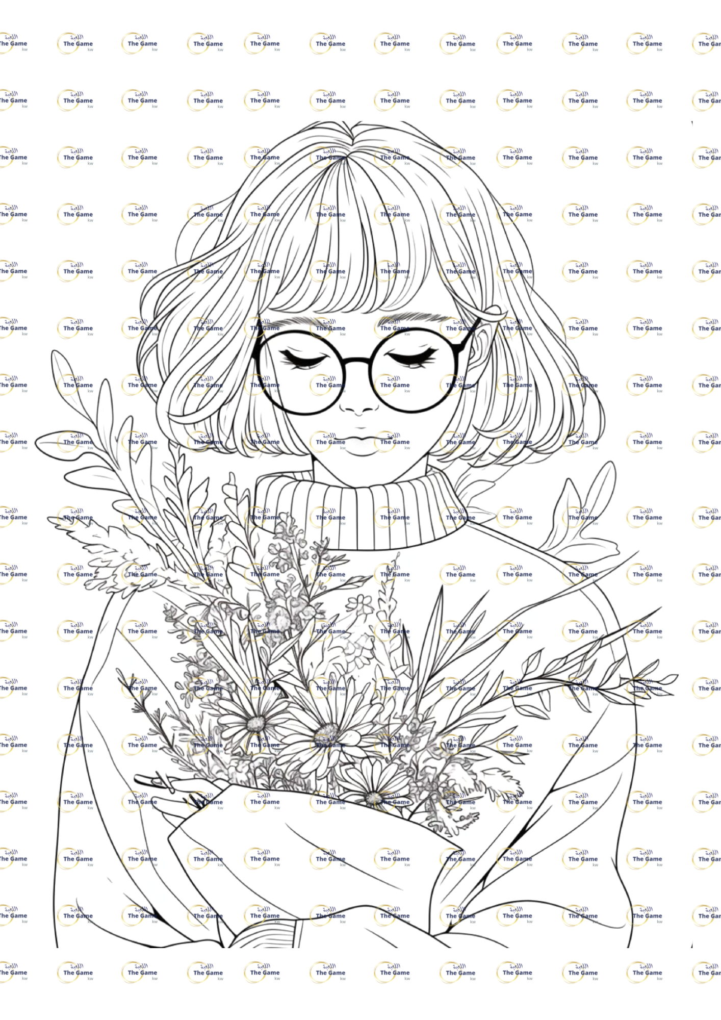 Sketch art coloring book (peacful)